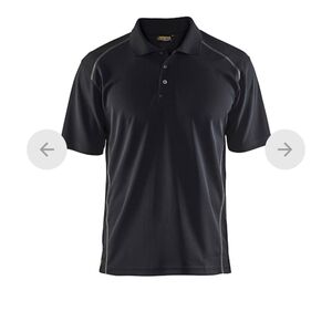 Men's Black Polo Shirt Ultraviolet Protection